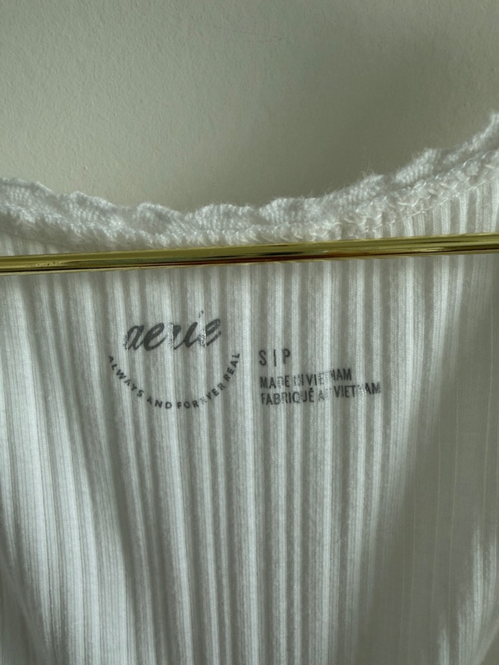 White Ribbed Button-Front Tank Top - Picture 2 of 3